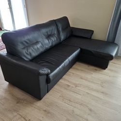 Black IKEA Sectional Sofa - Good Condition