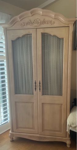 French provincial store Wardrobe, Linen,  Apparel, or media Storage Armoire Media Entertainment Center