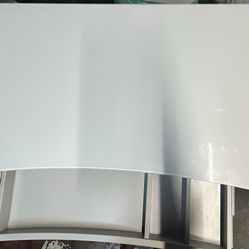 Standing Desk with glads top and larger drawer