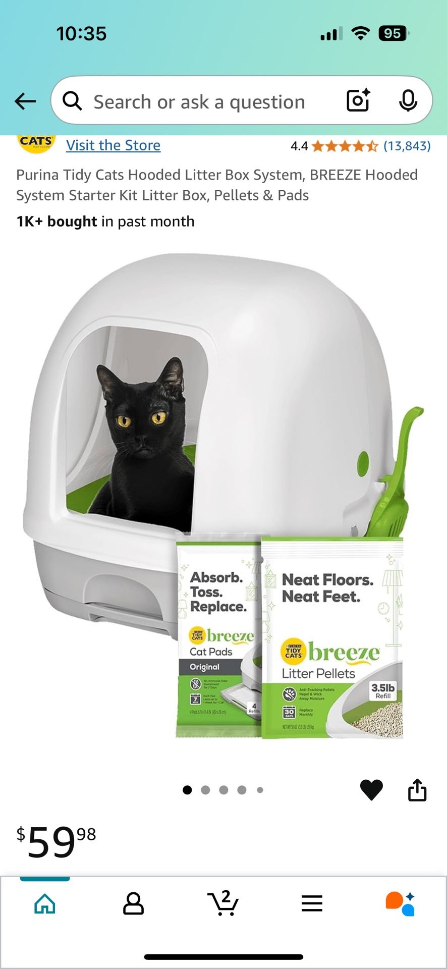 2 Breeze Litter Boxes And Supplies