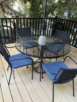 Outdoor Patio Chair Cushions (4) - Blue