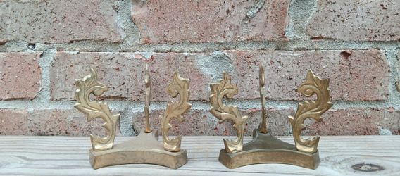 Vintage Small Brass Orb/Rose Bowl Holders
