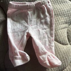 Baby Girl Pink Polka Dot Footed Pants
