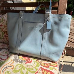Coach Light Blue Tote