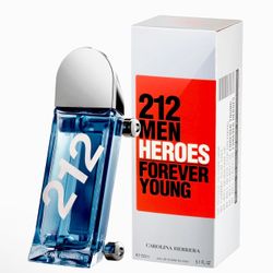 212 MEN Heroes Forever Young by Carolina Herrera Eau de Toilette 5.1 FL oz/150ML New in Box