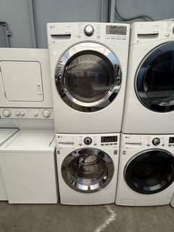 LG Stainless Steel front load washer and gas dryer set