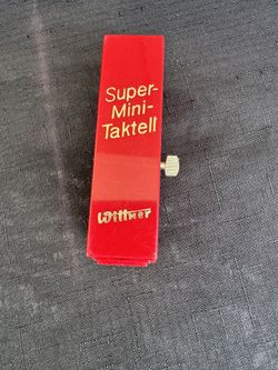 Wittner Taktell Super Mini Metronome Burgundy Case Cracked. Vintage- W. Germany
