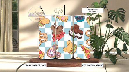Disney Inspired Snacks 20 Oz Stainless Steel Tumbler (READ DESCRIPTION)