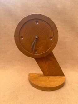 Postmodern Oak Clock