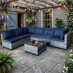 7pc Outdoor Sectional Patio Furniture Set