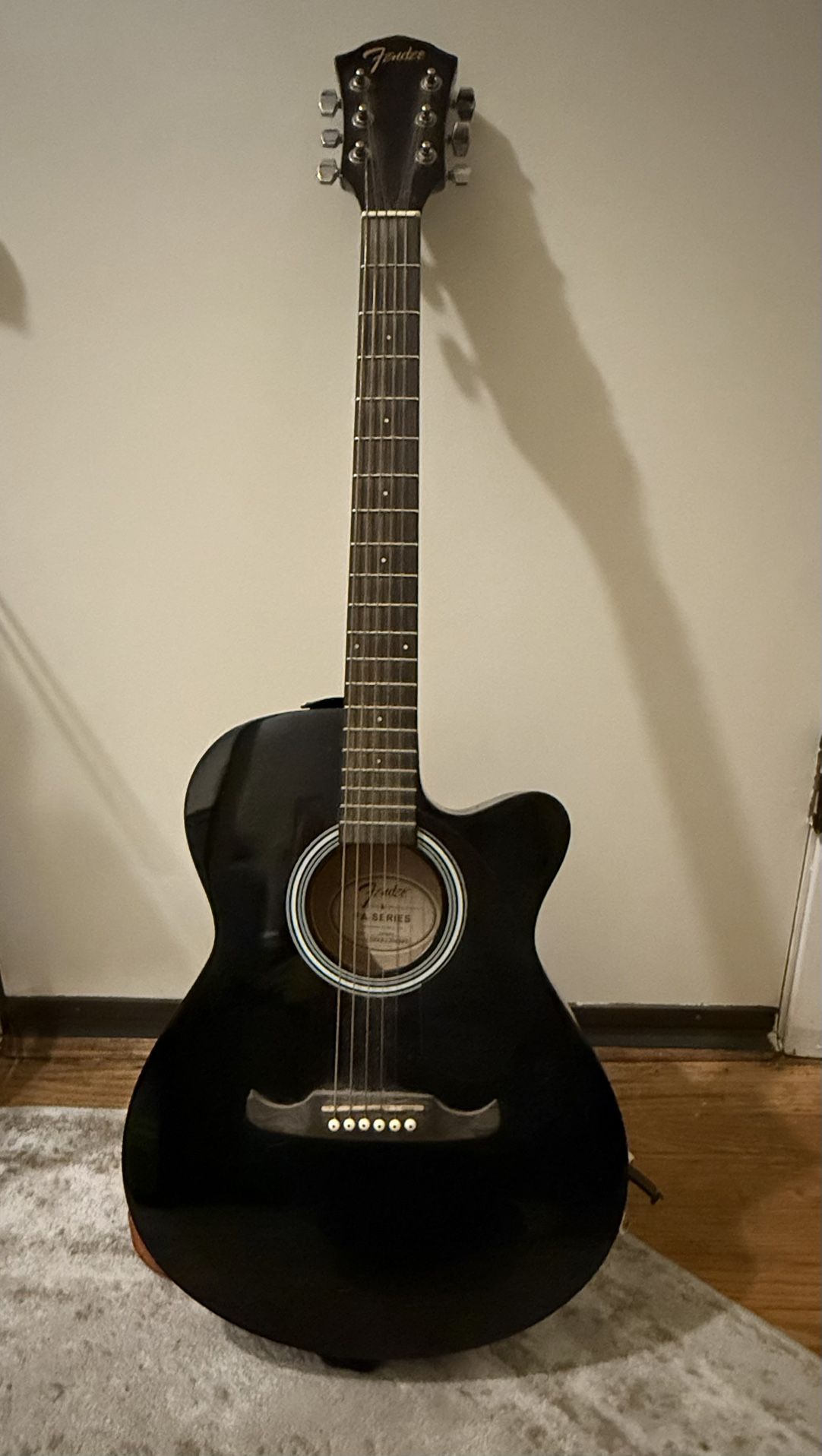 Black Fender A Series Electric Guitar