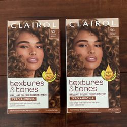 Clairol TEXTURES And TONES Brilliant Color + Moisturization; ZERO AMMONIA: #5G Caramel Brown (2 For $8)