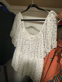 White and blue shirt