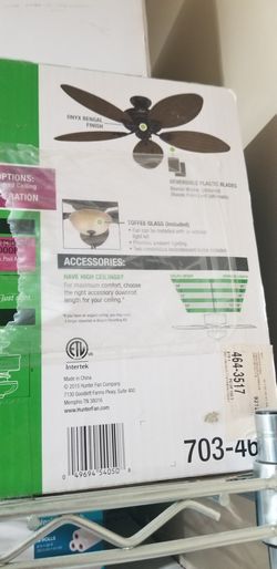 Still Available New In Box Hunter 54 Inch CEILING FAN $225..00 @HOME DEPOT