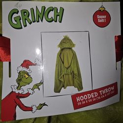 Dr. Suess “The Ginch” Hooded Throw Blanket New