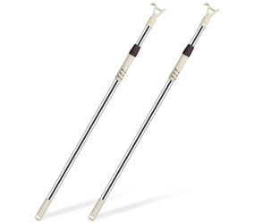2Pcs Telescoping Skylight Rod Pole with Hook 41-63Inch Wand for Blinds Shutters Adjustable Tension Rod for Blind Shades Curtain Pull Wand for Skylight