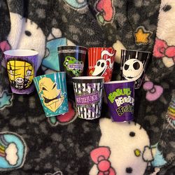BNWT Beetlejuice and the nightmare before Christmas shot glasses