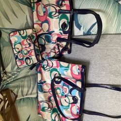 Set of Three Matching Coach Bags 