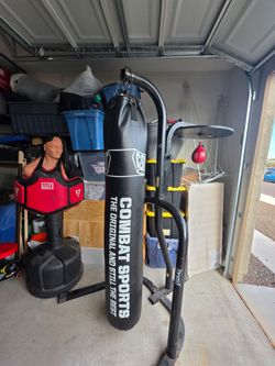 Black Punching Bag & Speed Bag Combo