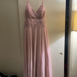 rose pink formal dress 