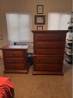 Wooden Dresser and Nightstand