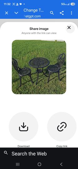 Three piece bestro table chair set
