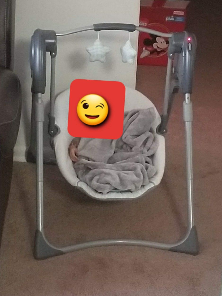 Baby swing chair 5 speed work with battery