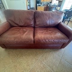 Made In Usa, High-Grade, Leather And Queen Sleeper Sofa