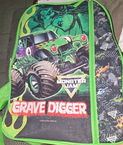 Monster jam grave digger backpack