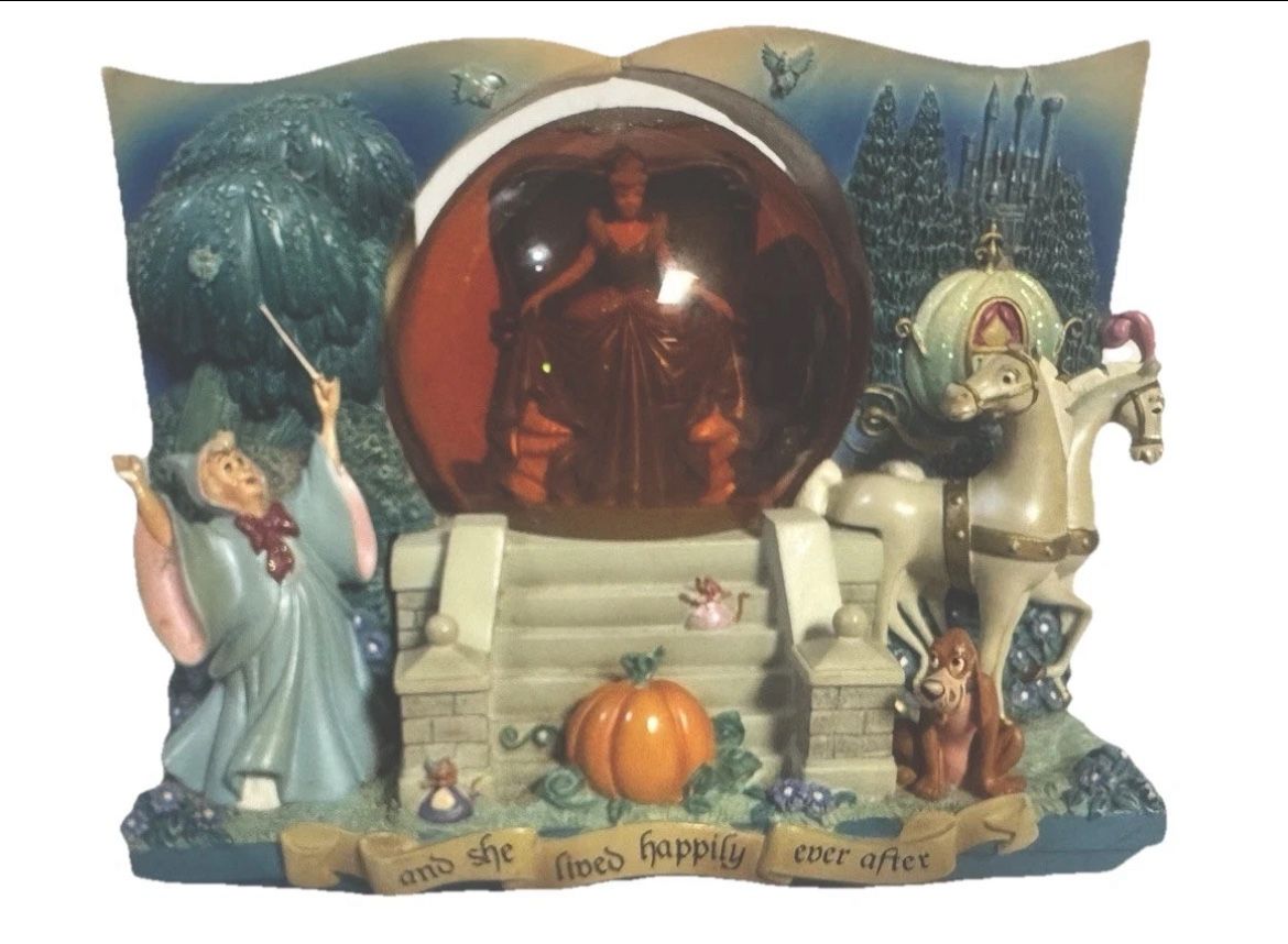 Vintage Cinderella “ Once Upon A Time” Snow Globe Music Box