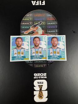 Panini stickers of World Cup 2026 “Messi”