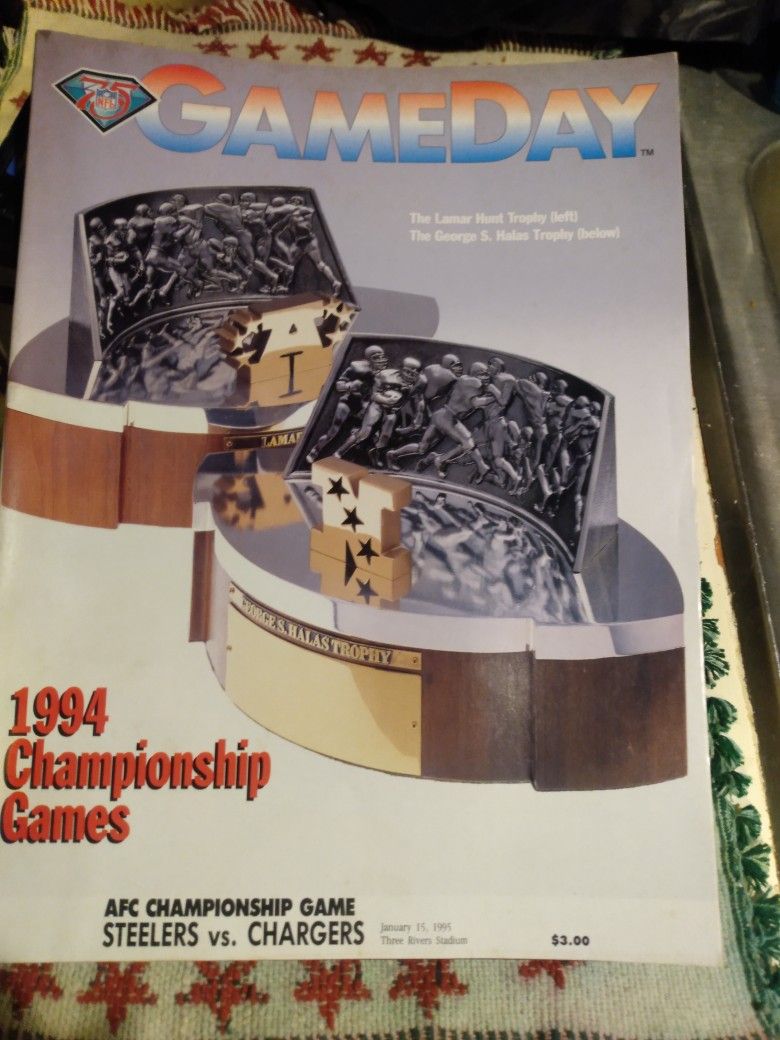 Vintage Steelers Versus Charges Game Day Magazine