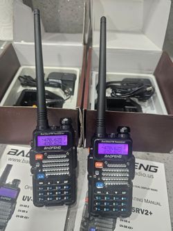 Lot of 2 BAOFENG UV-5R+ Plus Two Way Radio