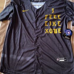 Kobe Bryant Baseball Jersey Black Mamba 