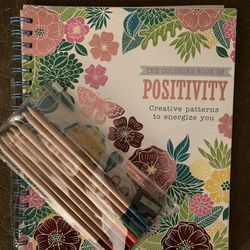 NEW  The Coloring Book Of Positivity for Adults. READ BELOW
