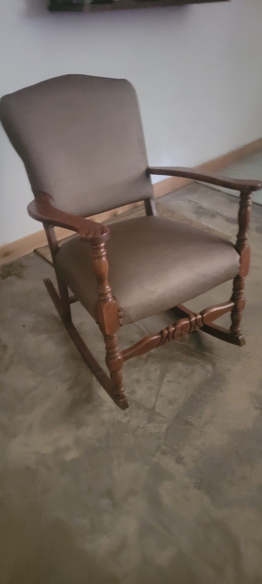 Antique wooden rocking chair