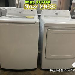 LG topload washer and dryer set