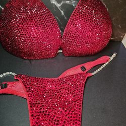 Red Bikini Competition Suit  NEW 