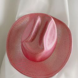 Western cowboy hat with Barbie pink bling bling band