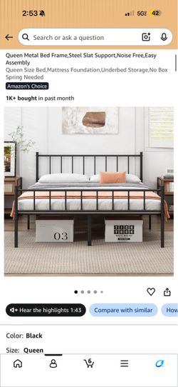 Metal Queen Size Bed Frame