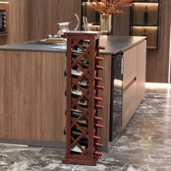 ZNTS 12 Bottles Freestanding Wine Rack,Wine Storage Rack, Freestanding Display Rack For Kitchen, Pantry, W2221P193099
