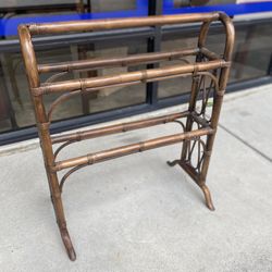 Vintage Bamboo blanket Holder 