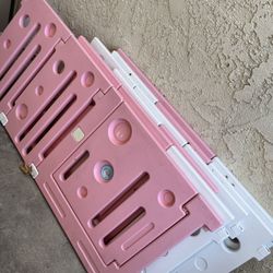 Baby/Toddler Pink/White Play Pen 