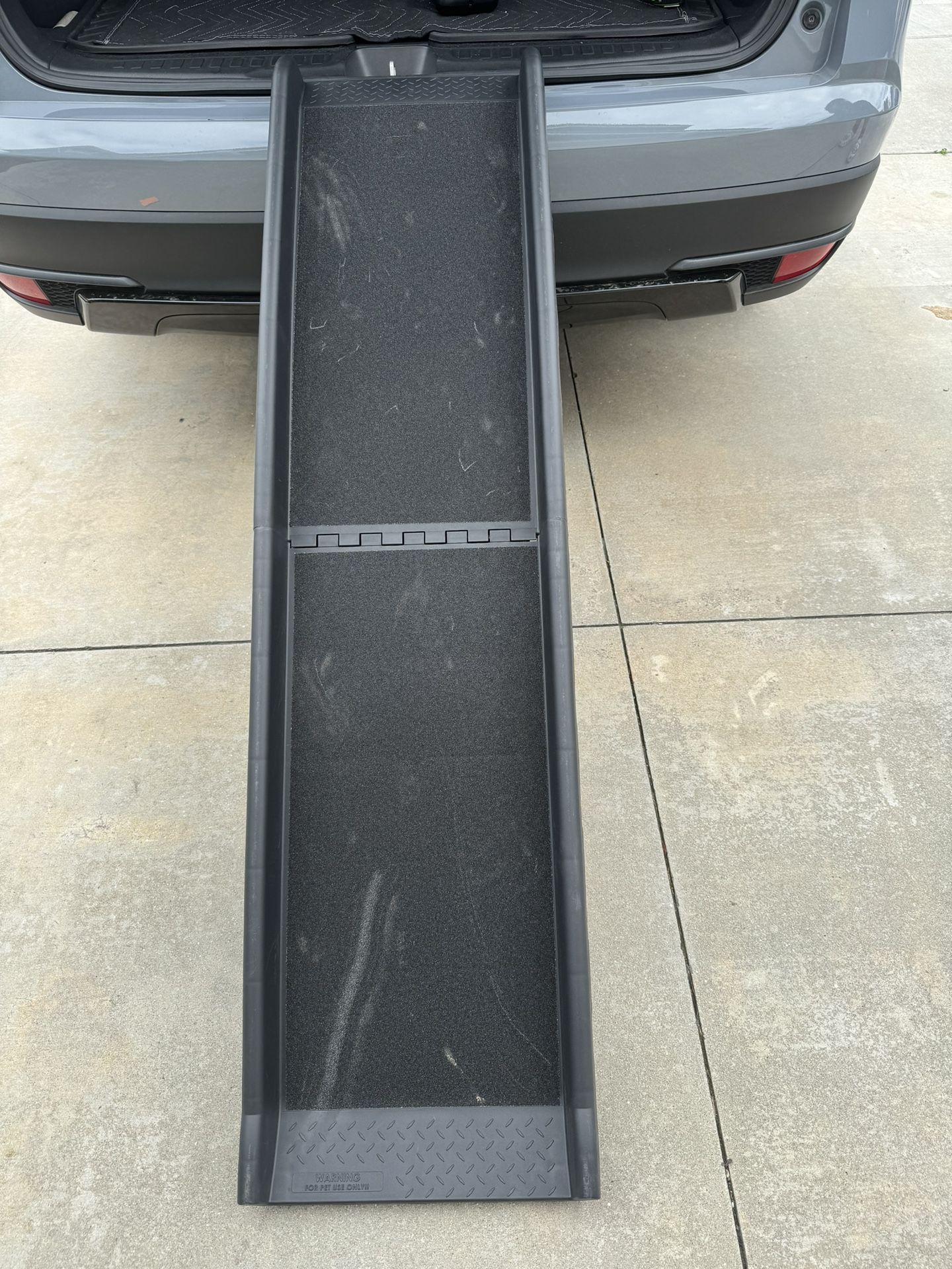 Hard Plastic Folding Ramp For Car Or Inside. 62” Long Weight Limit 150 Pounds