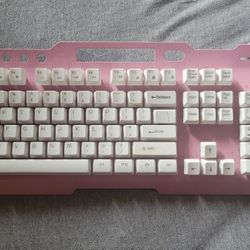 Pink RGB Metal Base Keyboard