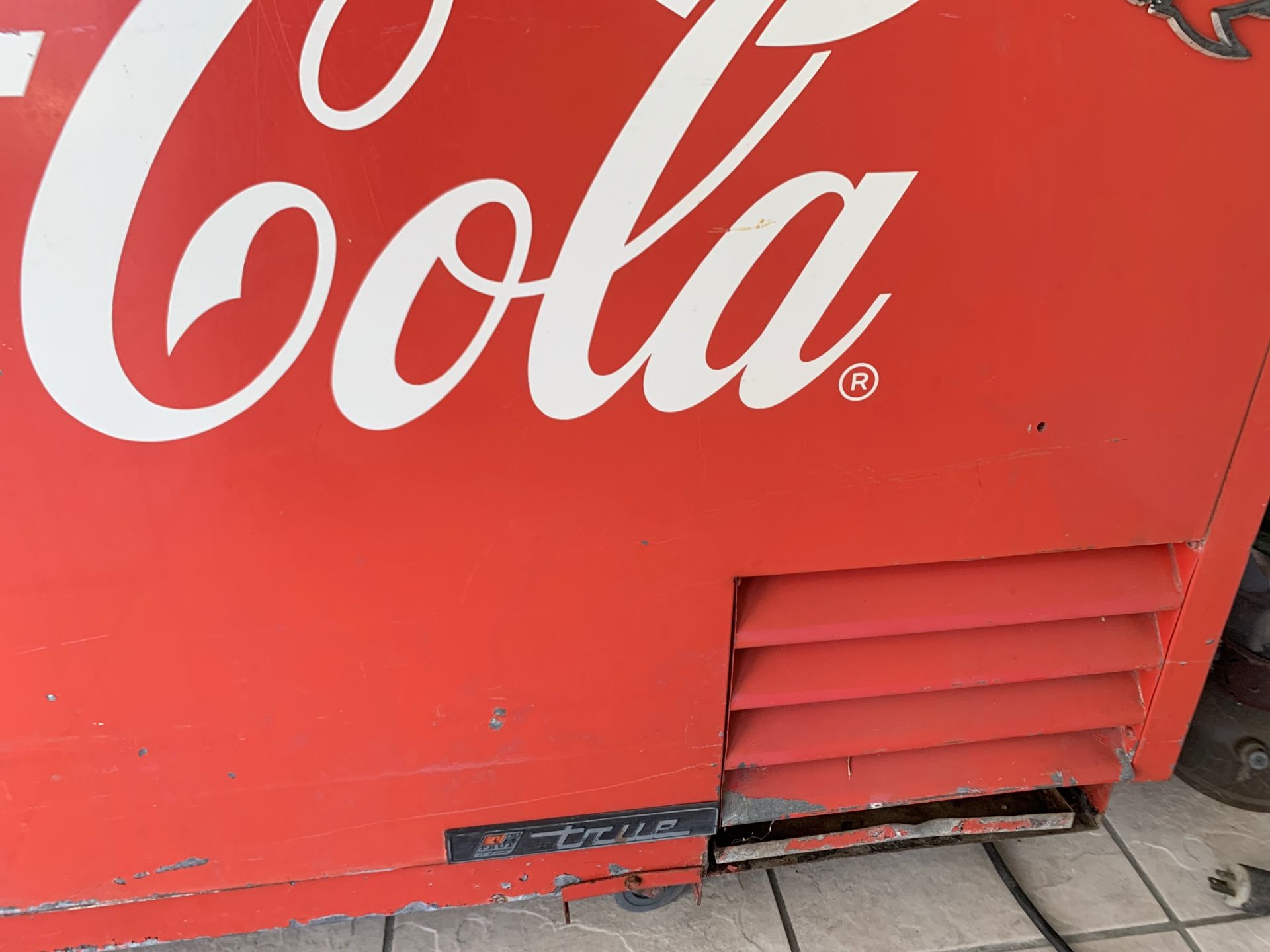 Vintage Coca Cola Rectangle 50" Long Double Slide Top Beverage Soda