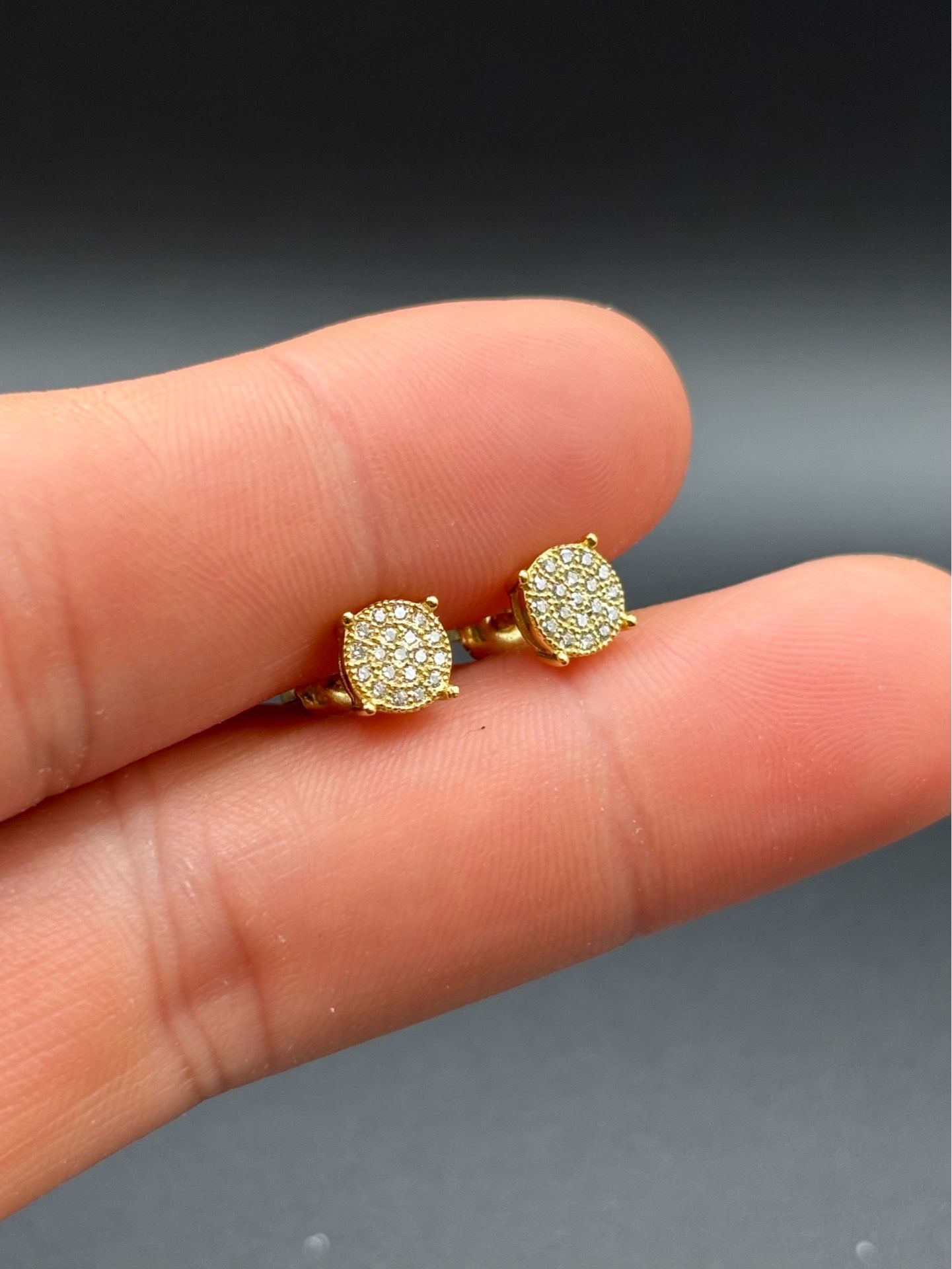 VVS1 Moissanite Gold Plated Earrings