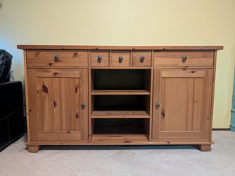 Free Pine Wood Sideboard Buffet Cabinet