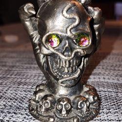 Vintage Keeper Of The Skulls Statue