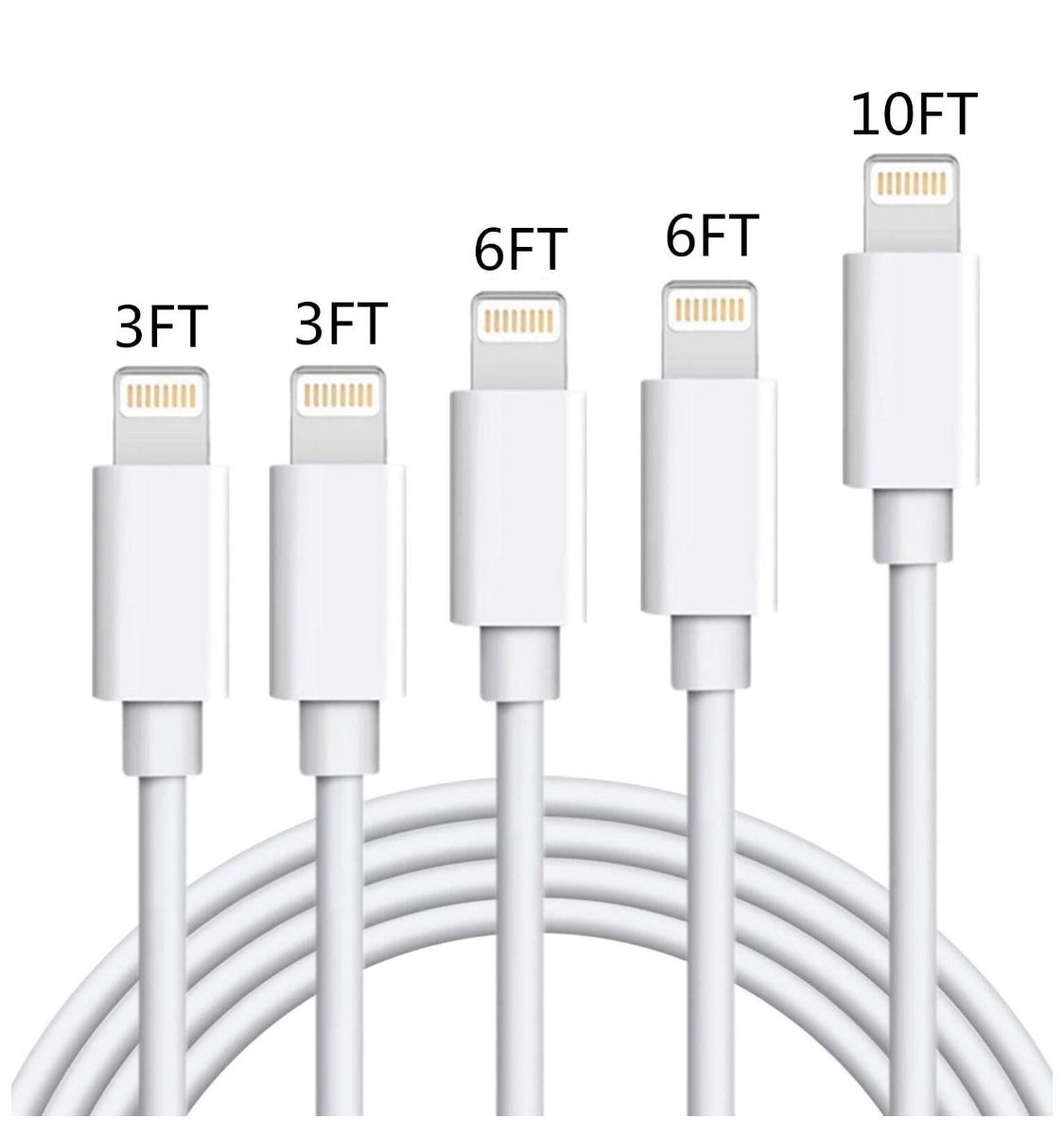 iPhone Charger Cable (5 Pack,3FT/6FT10FT)